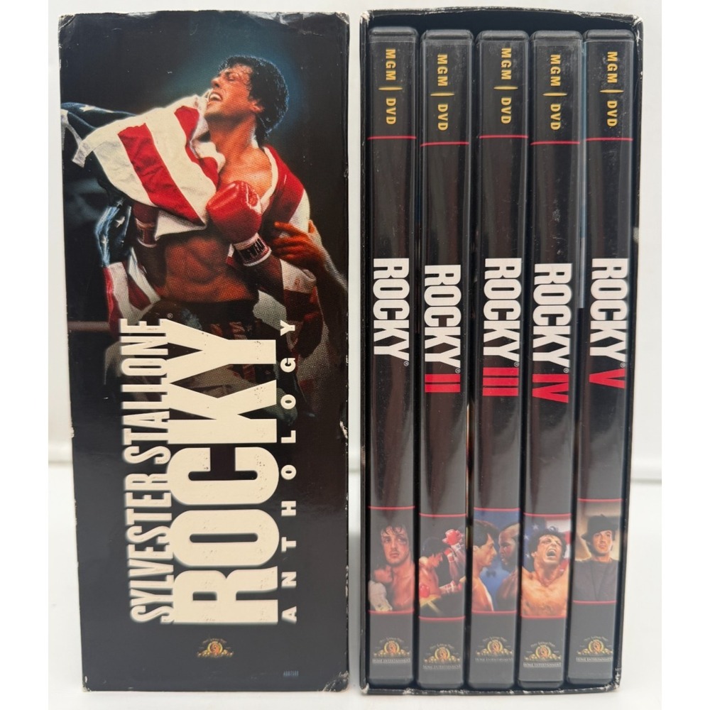 MGM Sylvester Stallone Rocky Anthology Complete 5 Movie DVD Box Set Films I-V